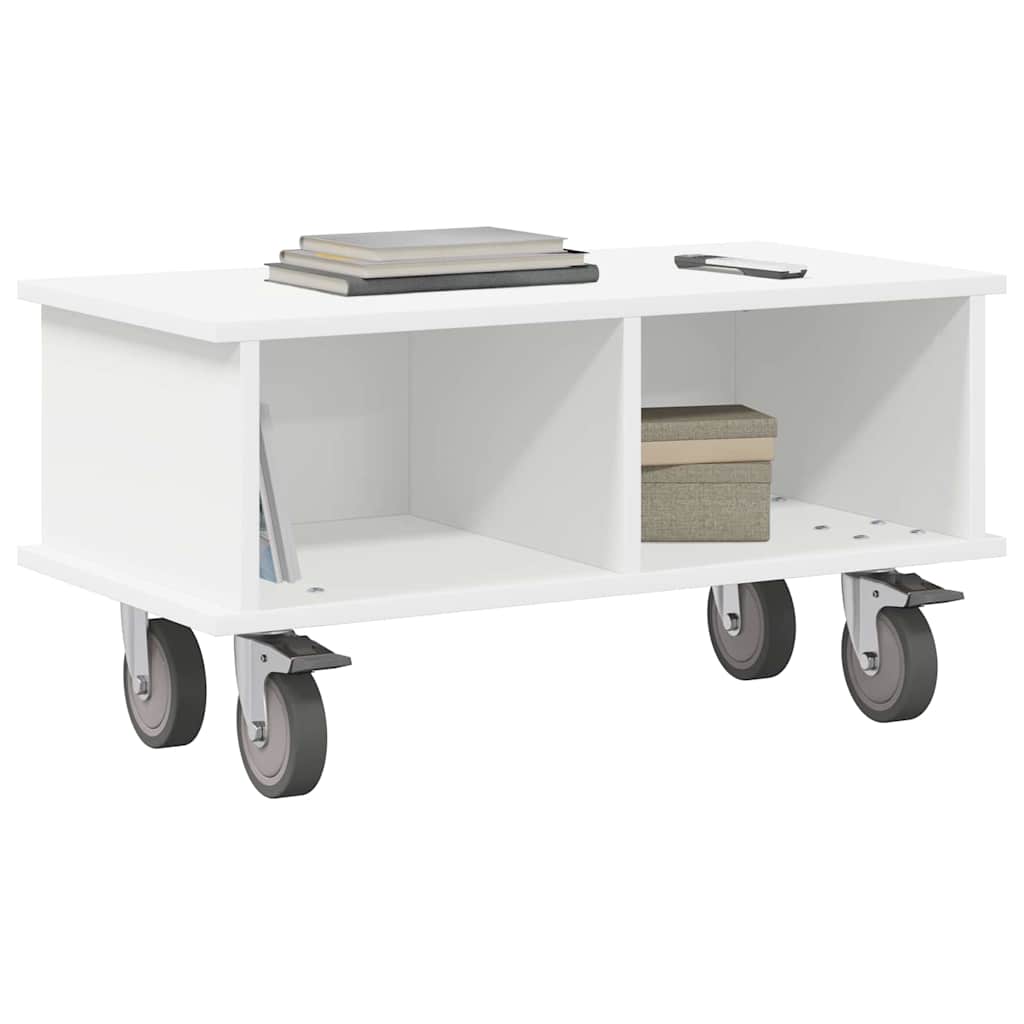 TV Stand 68.5 x 35 x 35 cm White Engineered Wood
