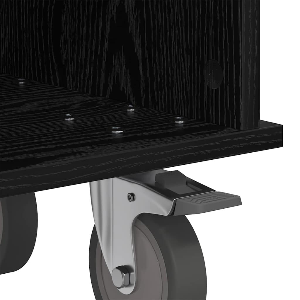 TV Stand 68.5 x 35 x 35 cm Black Oak Engineered Wood