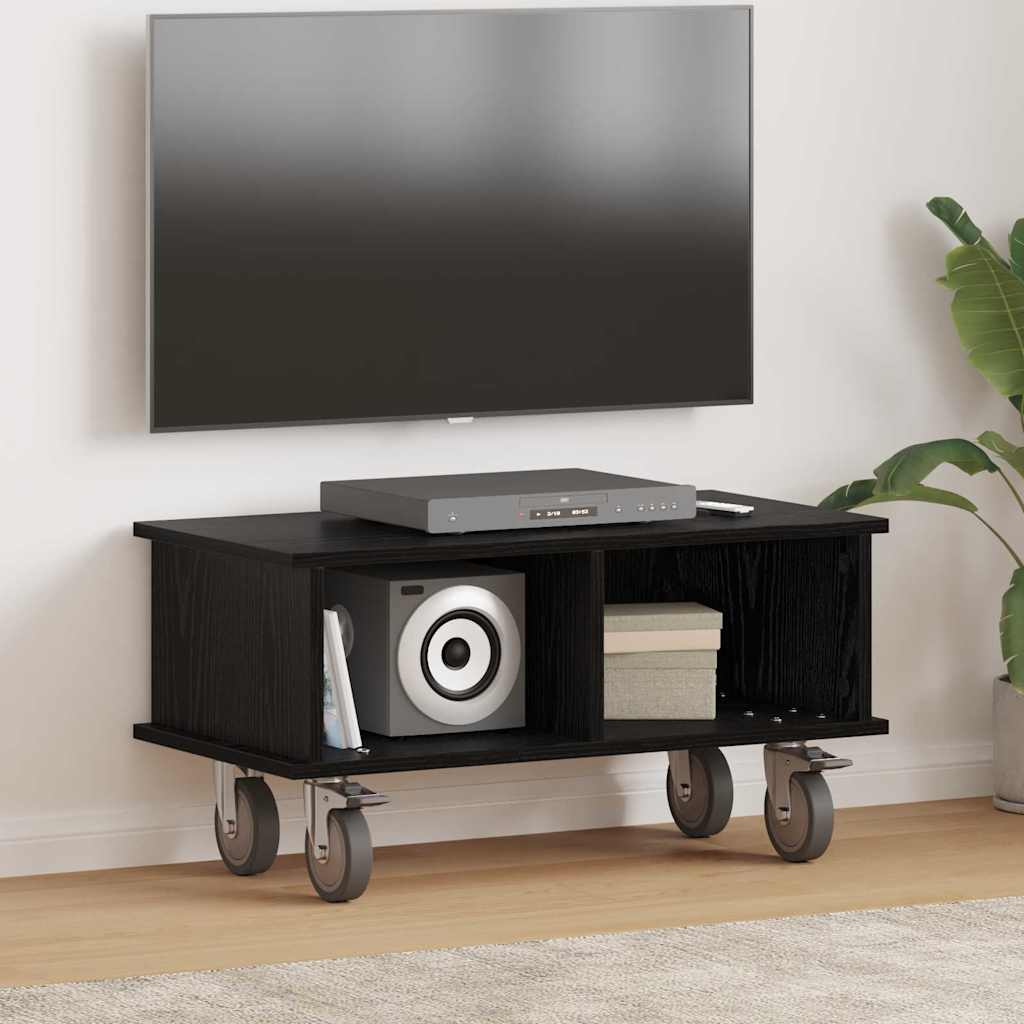 TV Stand 68.5 x 35 x 35 cm Black Oak Engineered Wood