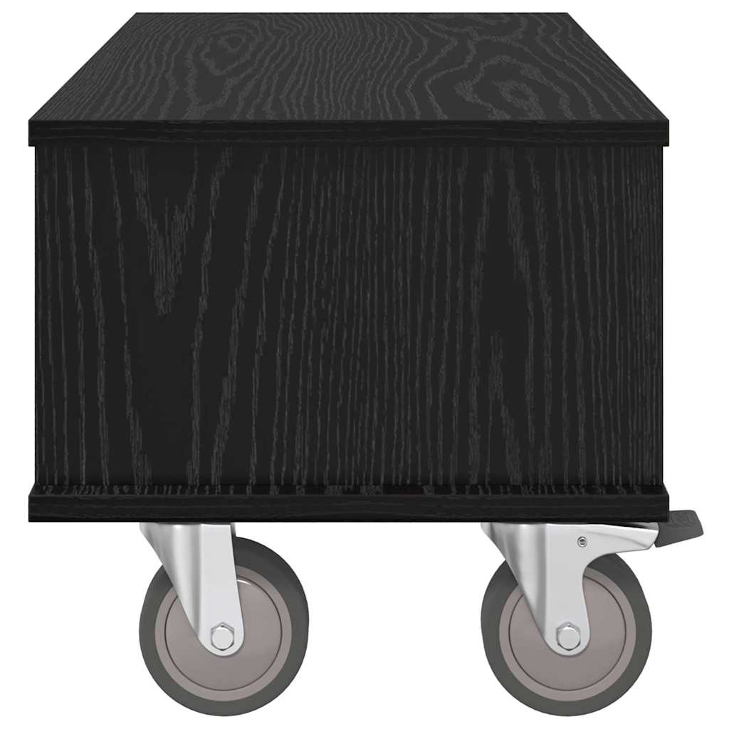 TV Stand 68.5 x 35 x 35 cm Black Oak Engineered Wood