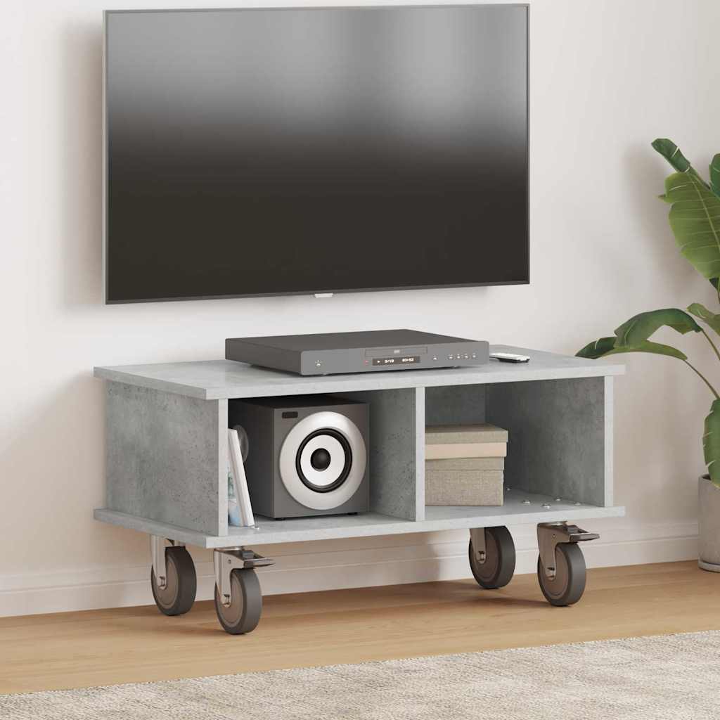 TV Stand 68.5 x 35 x 35 cm Concrete Grey Engineered Wood