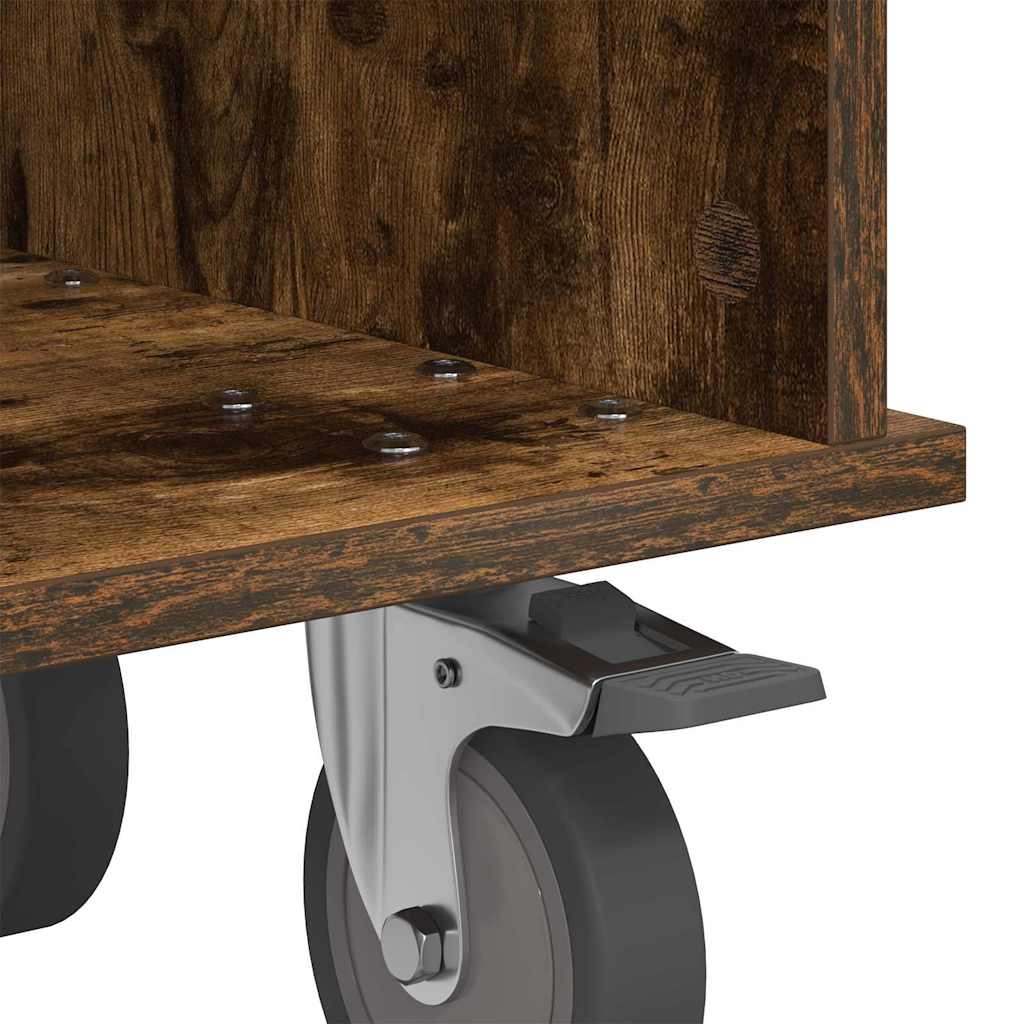 TV Stand 68.5 x 35 x 35 cm Smoked Oak Engineered Wood