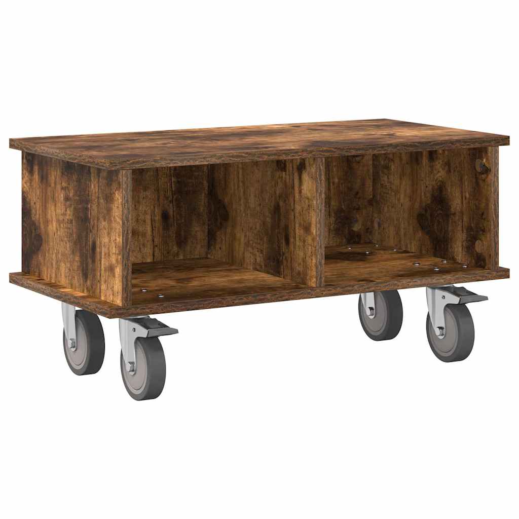 TV Stand 68.5 x 35 x 35 cm Smoked Oak Engineered Wood