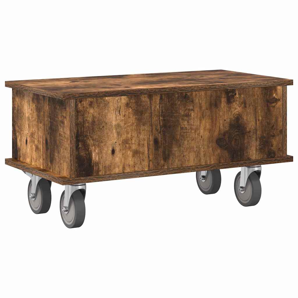 TV Stand 68.5 x 35 x 35 cm Smoked Oak Engineered Wood