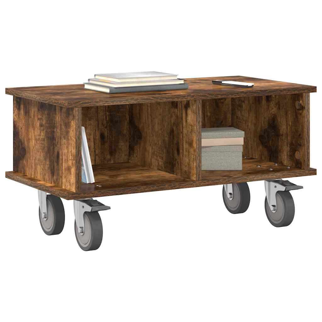 TV Stand 68.5 x 35 x 35 cm Smoked Oak Engineered Wood