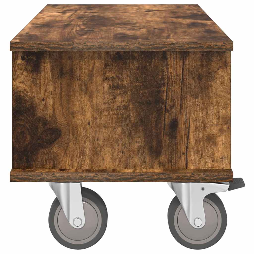 TV Stand Smoked Oak 68.5 x 35 x 35 cm Engineered Wood