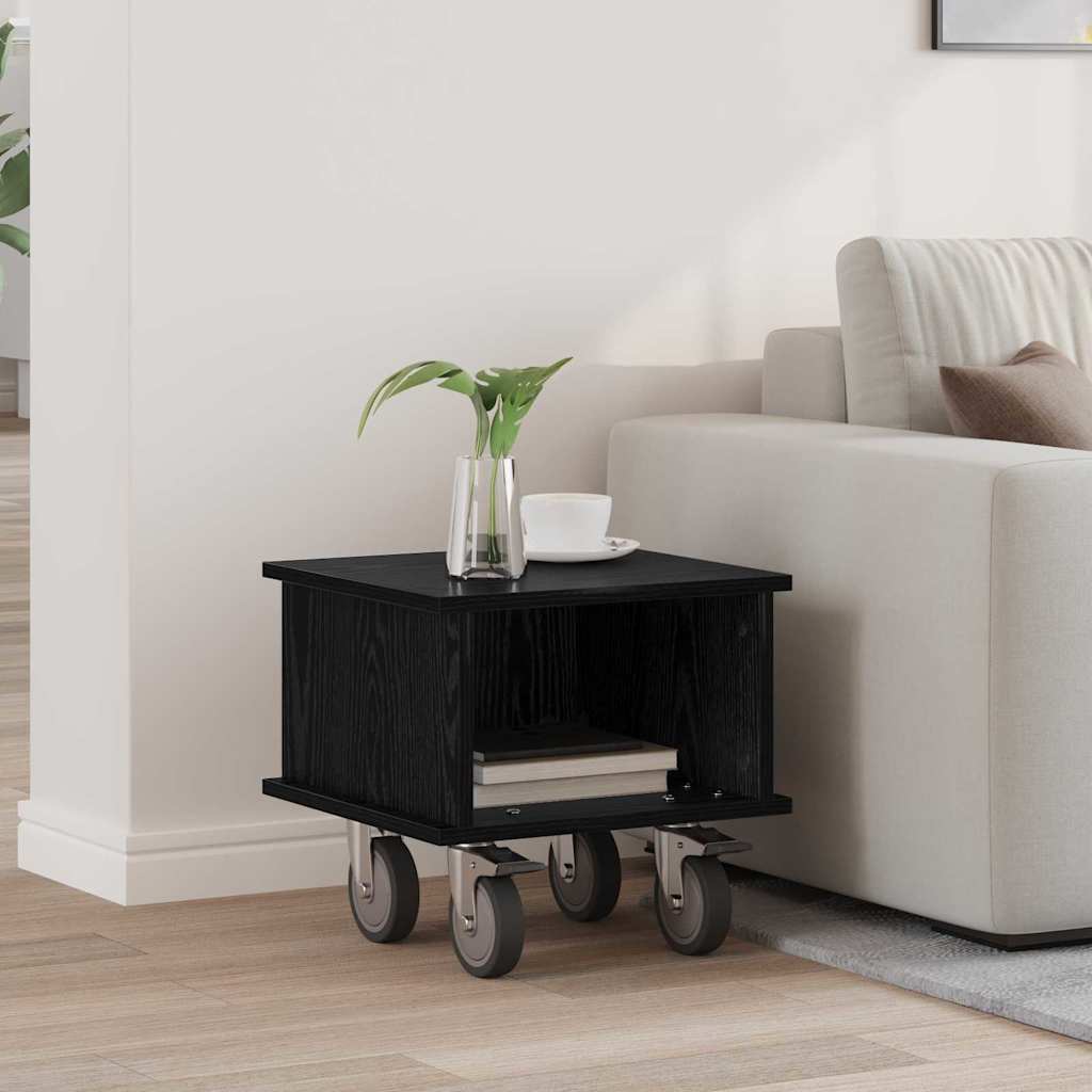 TV Stand 37 x 35 x 35 cm Black Oak Engineered Wood