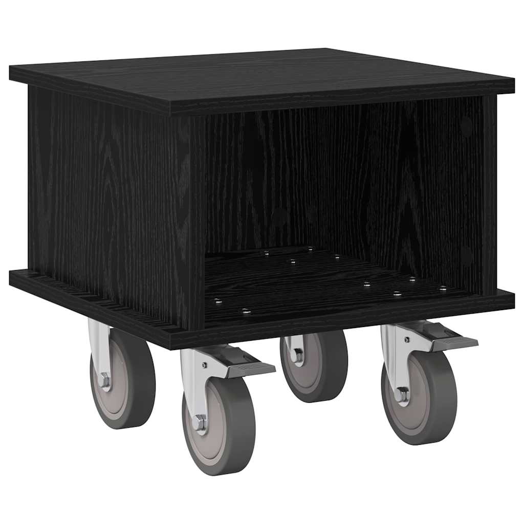 TV Stand 37 x 35 x 35 cm Black Oak Engineered Wood