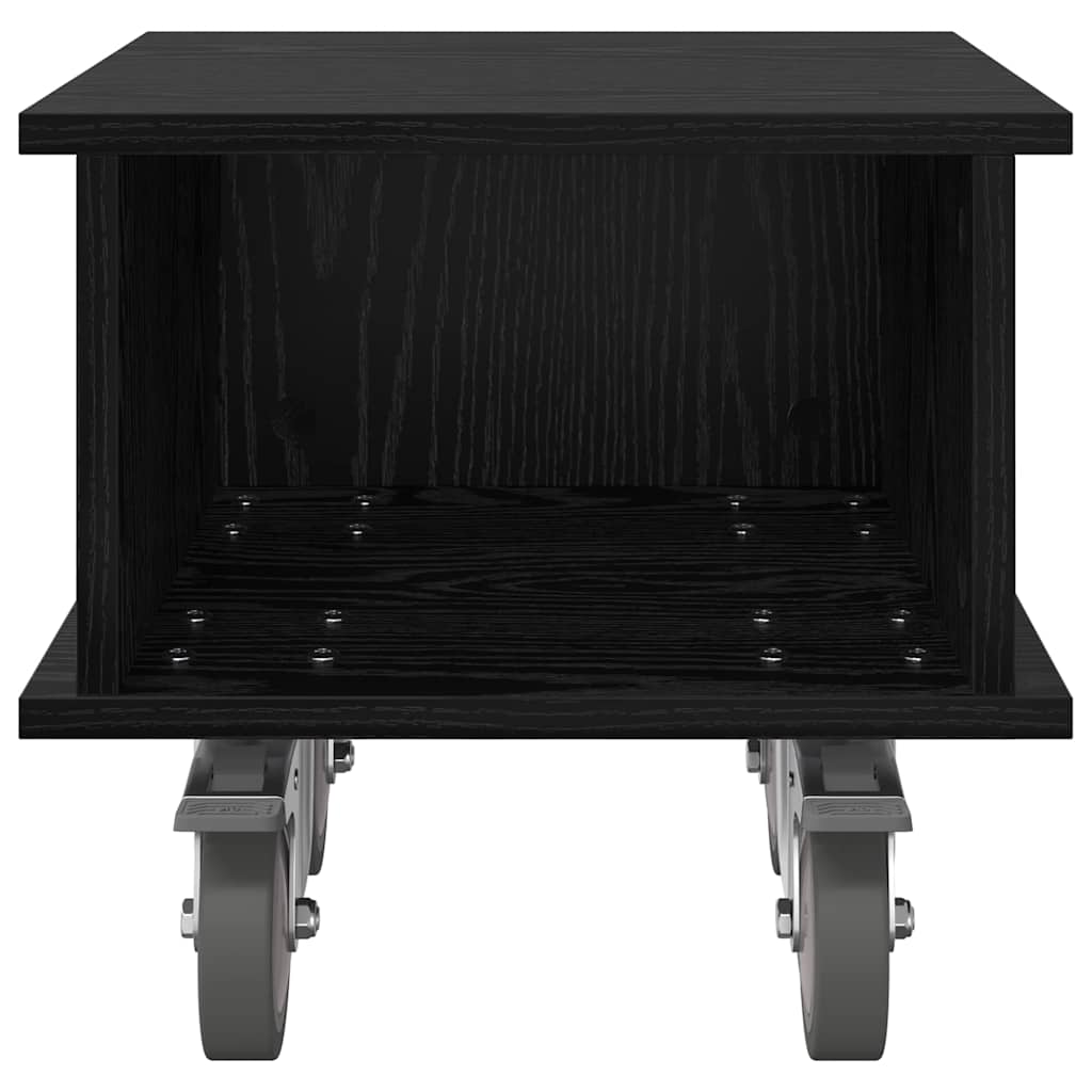 TV Stand 37 x 35 x 35 cm Black Oak Engineered Wood