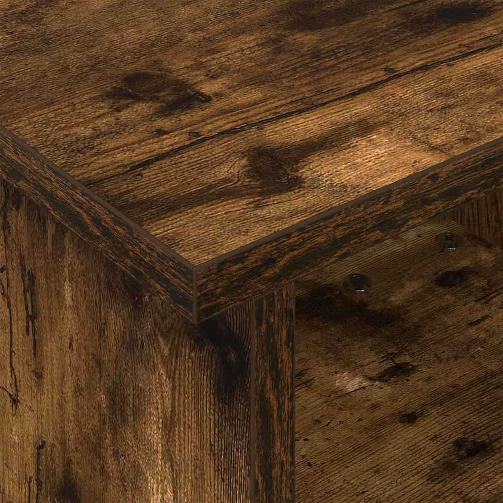 TV Stand Smoked Oak 37 x 35 x 35 cm Engineered Wood