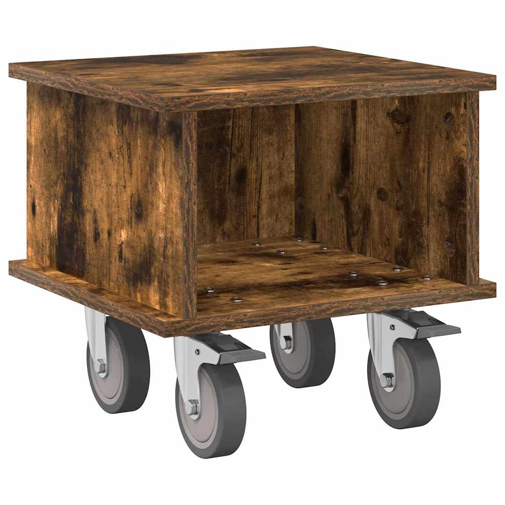 TV Stand 37 x 35 x 35 cm Smoked Oak Engineered Wood