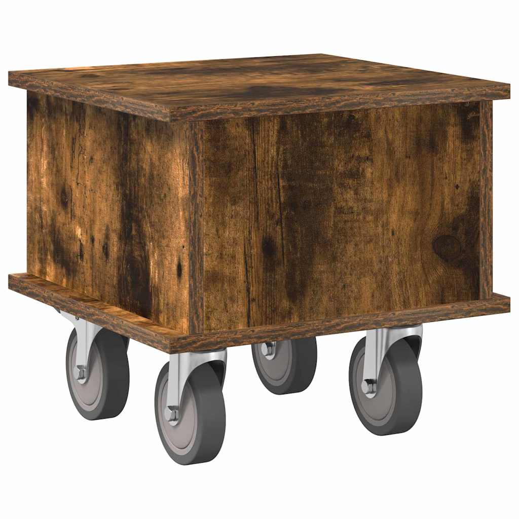 TV Stand Smoked Oak 37 x 35 x 35 cm Engineered Wood