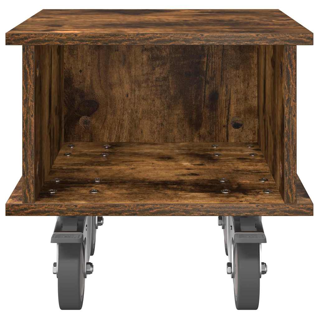 TV Stand 37 x 35 x 35 cm Smoked Oak Engineered Wood