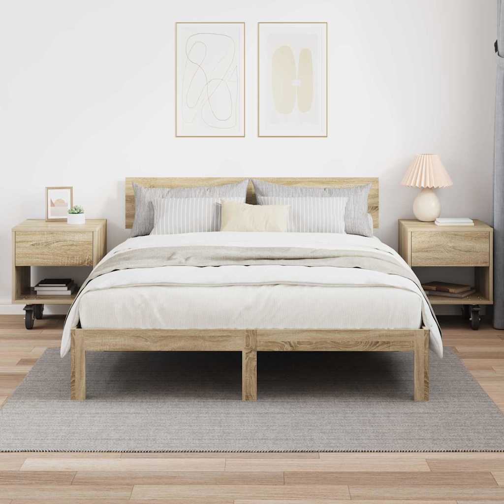 Bedside Table 2 pcs Sonoma Oak 40.5 x 40 x 48 cm