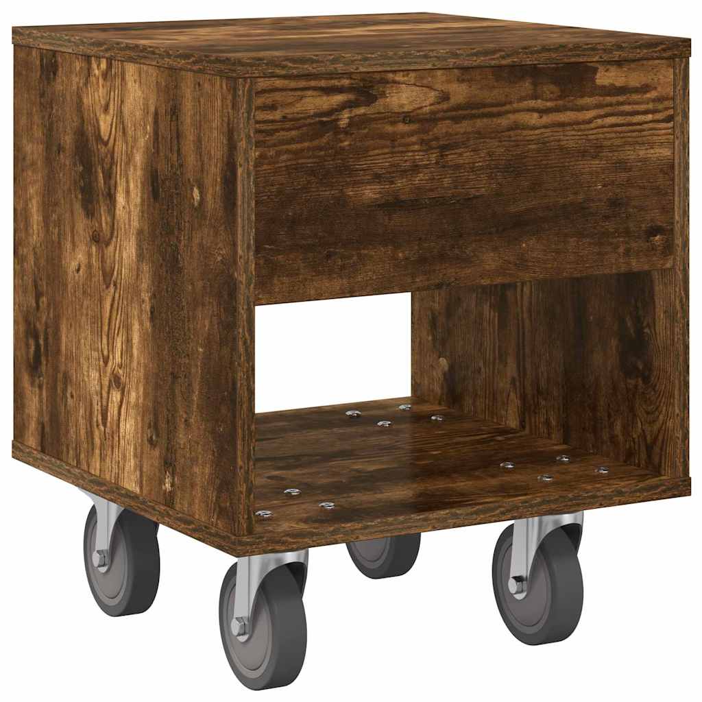 Bedside Table 2 pcs Smoked Oak 40.5 x 40 x 48 cm