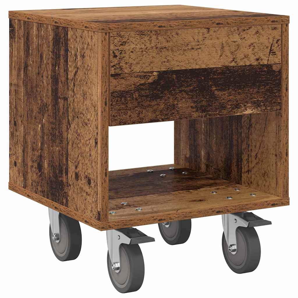 Bedside Table Old Wood 40.5 x 40 x 48 cm Engineered Wood
