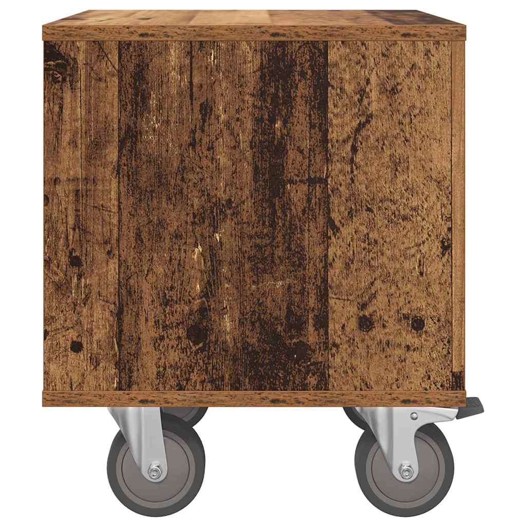 Bedside Table Old Wood 40.5 x 40 x 48 cm Engineered Wood