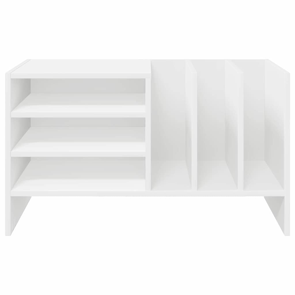 Record Cabinet White 78.5 x 35 x 45 cm Engineered Wood