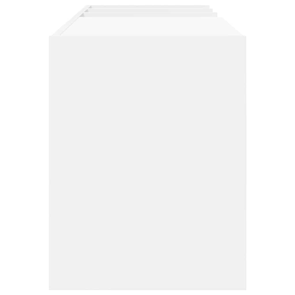 Record Cabinet White 78.5 x 35 x 45 cm Engineered Wood