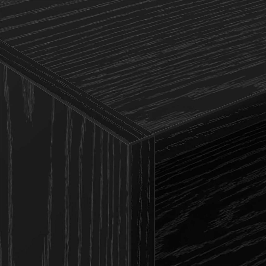 Record Cabinet Black Oak 78.5 x 35 x 45 cm Engineered Wood