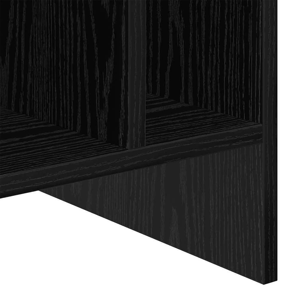 Record Cabinet Black Oak 78.5 x 35 x 45 cm Engineered Wood