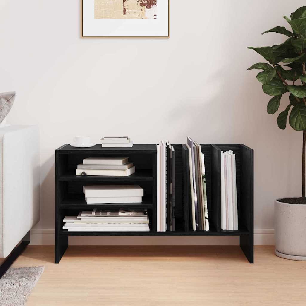 Record Cabinet Black Oak 78.5 x 35 x 45 cm Engineered Wood