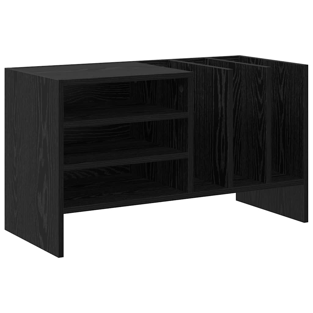 Record Cabinet Black Oak 78.5 x 35 x 45 cm Engineered Wood
