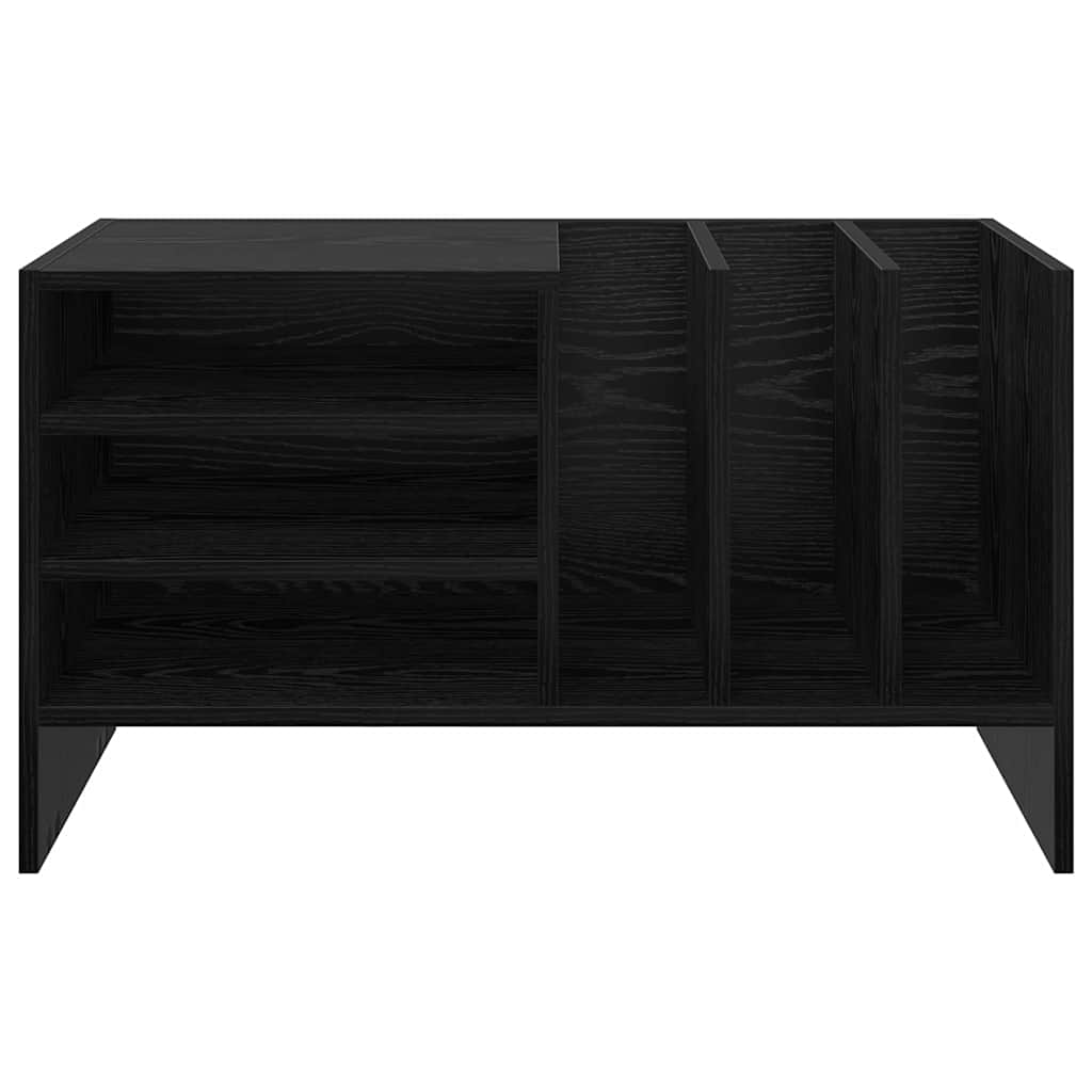 Record Cabinet Black Oak 78.5 x 35 x 45 cm Engineered Wood