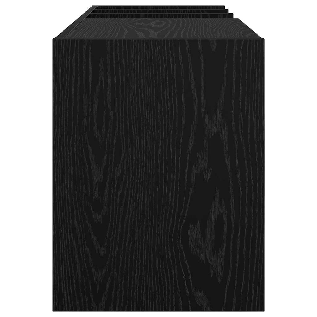 Record Cabinet Black Oak 78.5 x 35 x 45 cm Engineered Wood