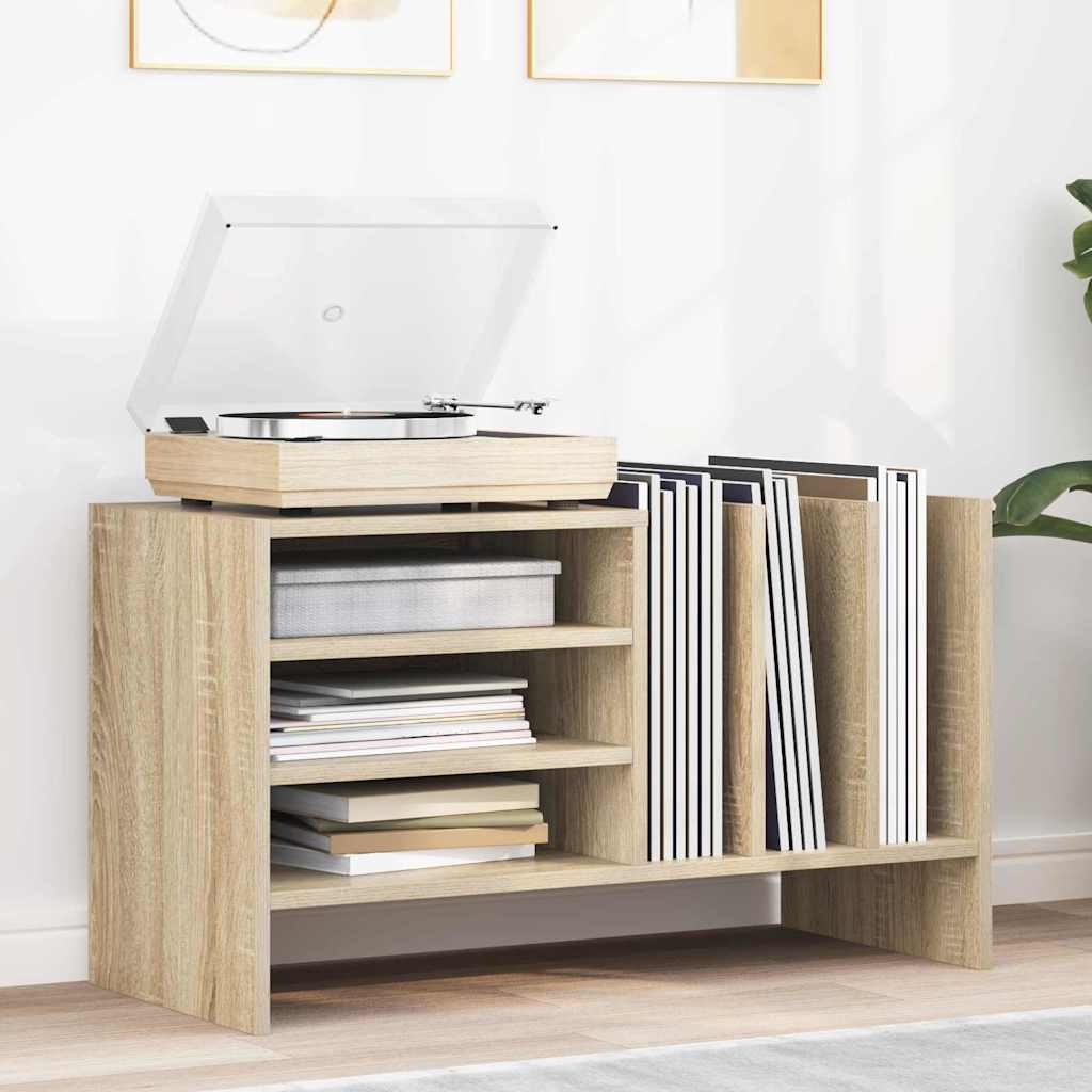 Record Cabinet Sonoma Oak 78.5 x 35 x 45 cm Engineered Wood