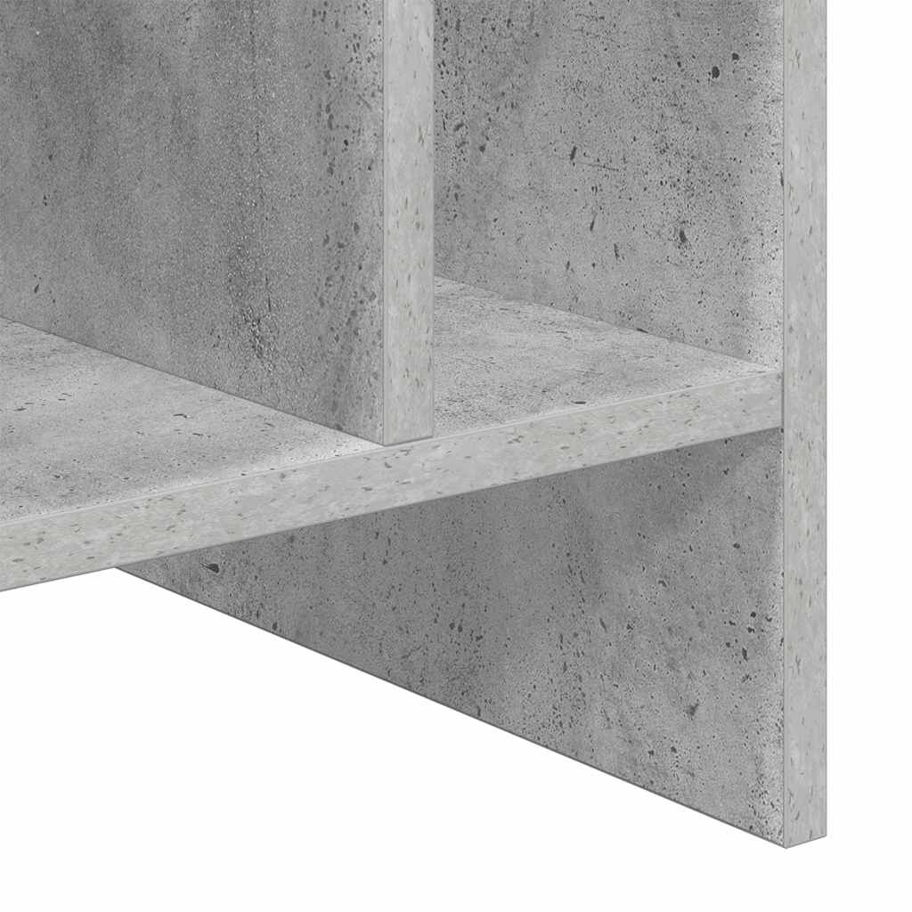 Record Cabinet Concrete Grey 78.5 x 35 x 45 cm Engineered Wood