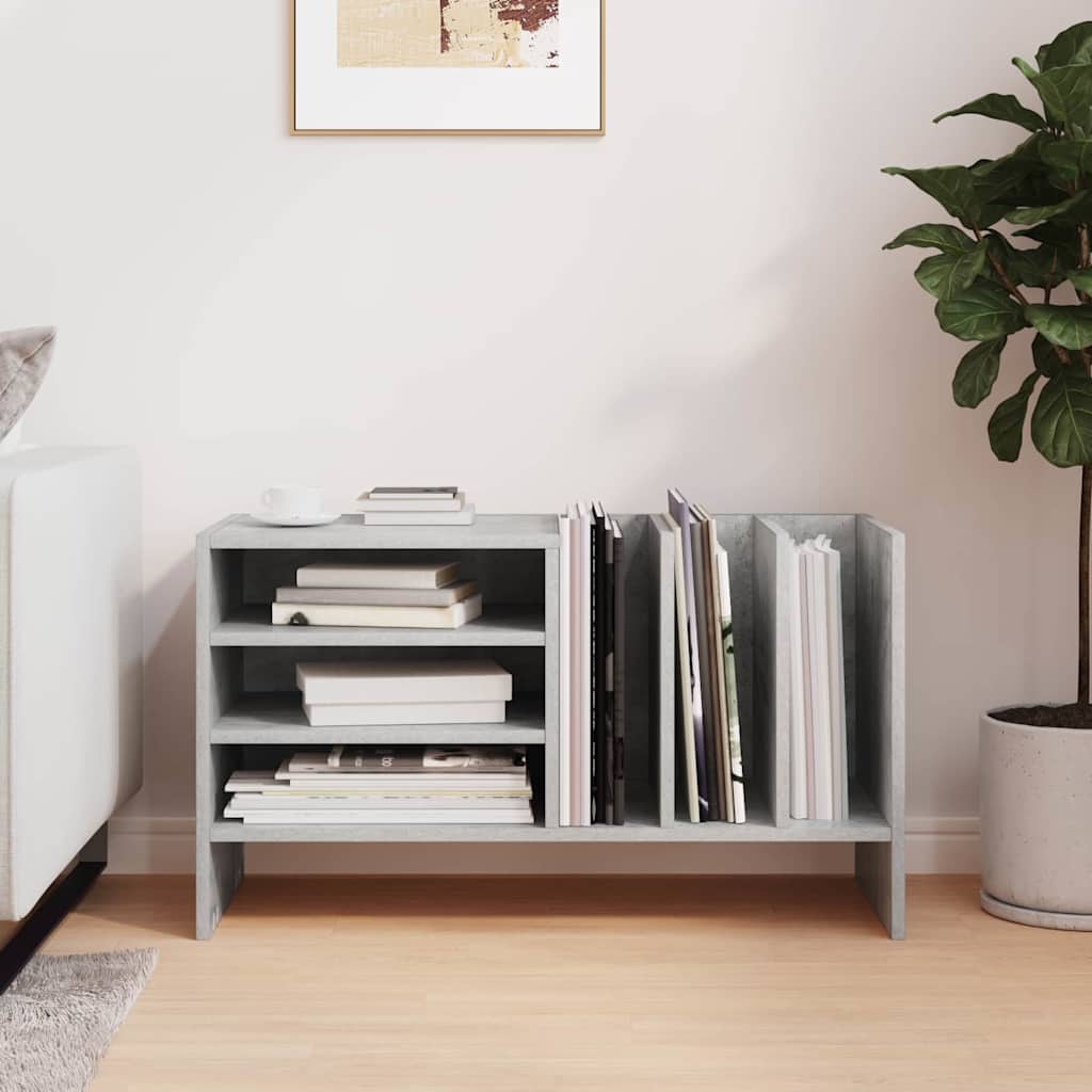 Record Cabinet Concrete Grey 78.5 x 35 x 45 cm Engineered Wood