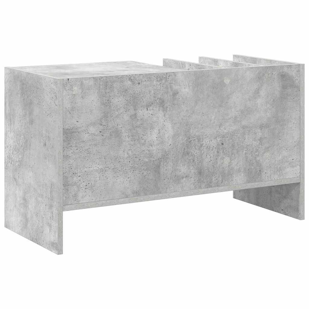 Record Cabinet Concrete Grey 78.5 x 35 x 45 cm Engineered Wood