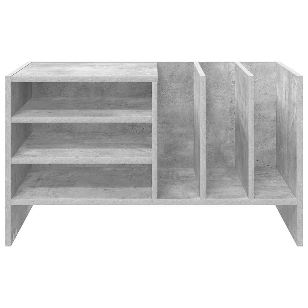 Record Cabinet Concrete Grey 78.5 x 35 x 45 cm Engineered Wood