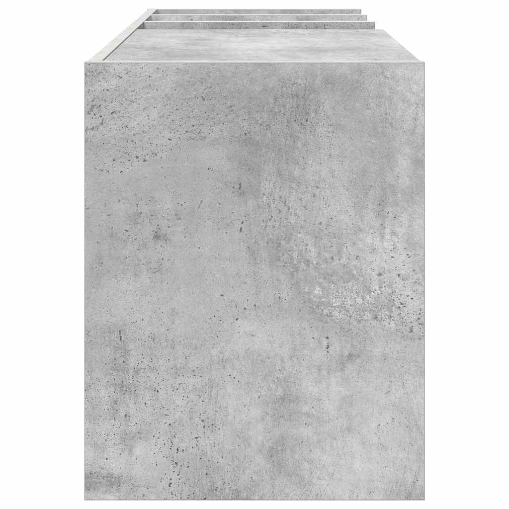 Record Cabinet Concrete Grey 78.5 x 35 x 45 cm Engineered Wood