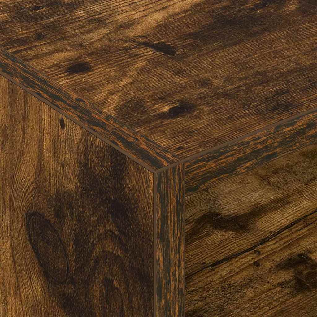 Record Cabinet Smoked Oak 78.5 x 35 x 45 cm Engineered Wood