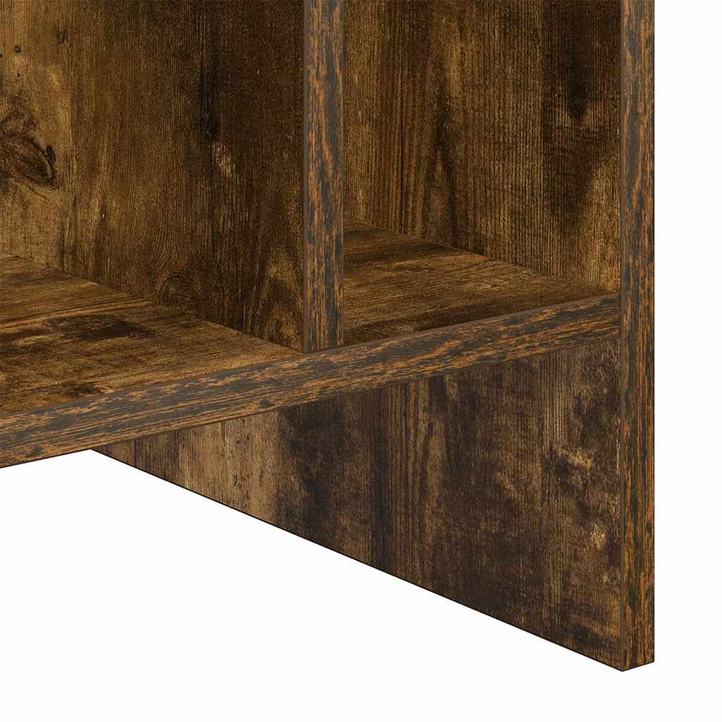 Record Cabinet Smoked Oak 78.5 x 35 x 45 cm Engineered Wood