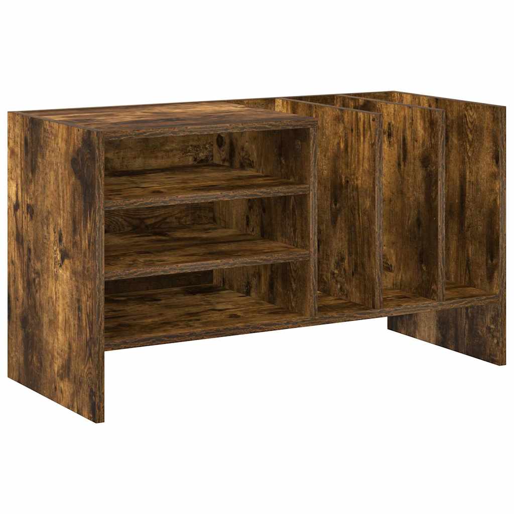 Record Cabinet Smoked Oak 78.5 x 35 x 45 cm Engineered Wood