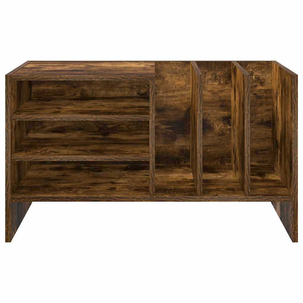 Record Cabinet Smoked Oak 78.5 x 35 x 45 cm Engineered Wood