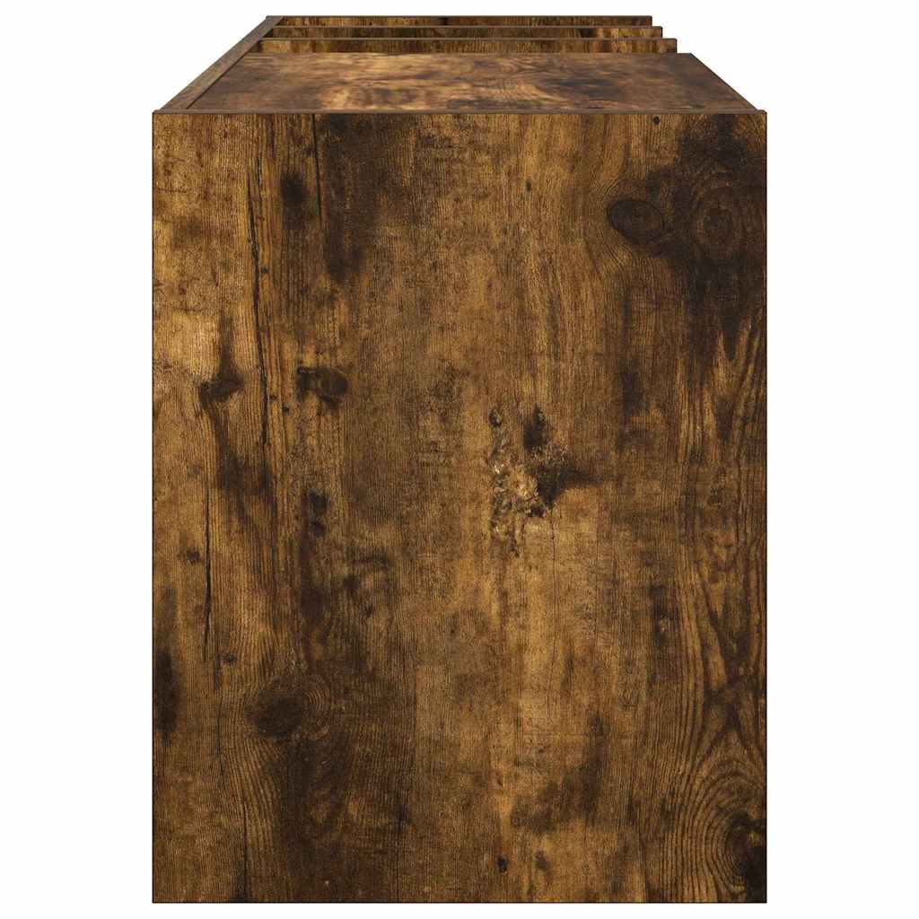 Record Cabinet Smoked Oak 78.5 x 35 x 45 cm Engineered Wood