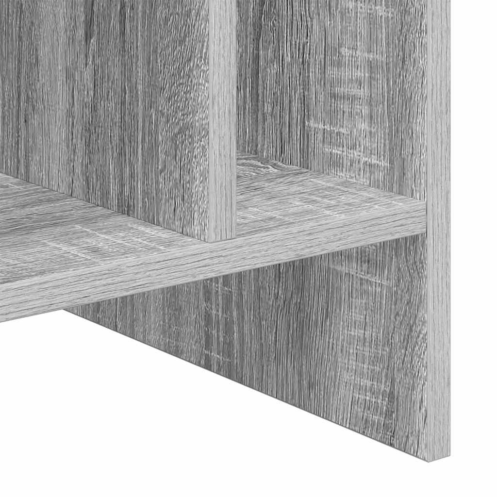 Record Cabinet Grey Sonoma 78.5 x 35 x 45 cm Engineered Wood