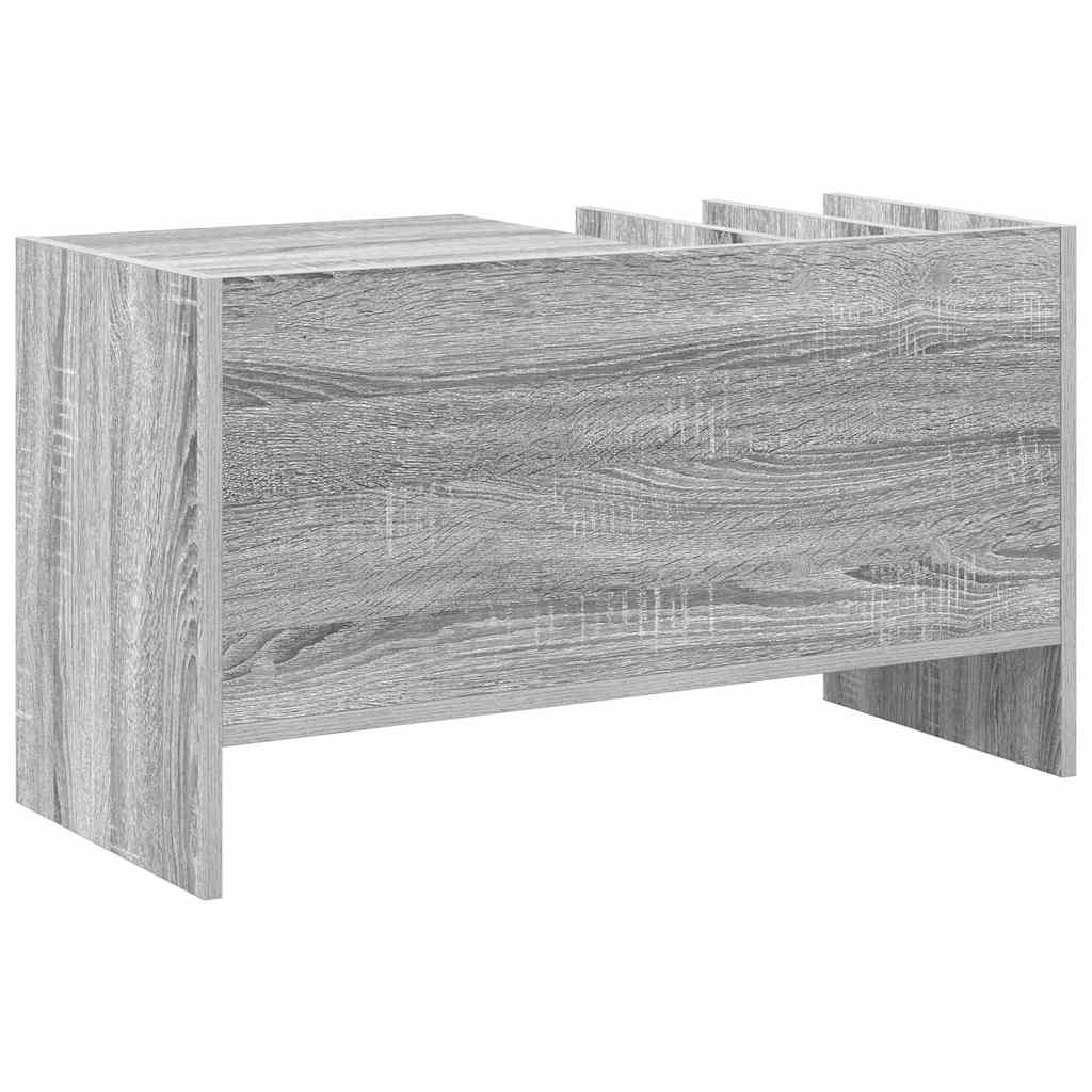 Record Cabinet Grey Sonoma 78.5 x 35 x 45 cm Engineered Wood