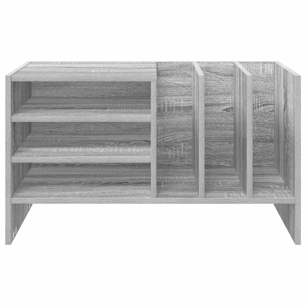 Record Cabinet Grey Sonoma 78.5 x 35 x 45 cm Engineered Wood