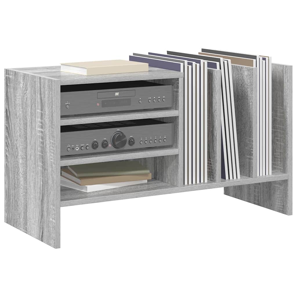 Record Cabinet Grey Sonoma 78.5 x 35 x 45 cm Engineered Wood