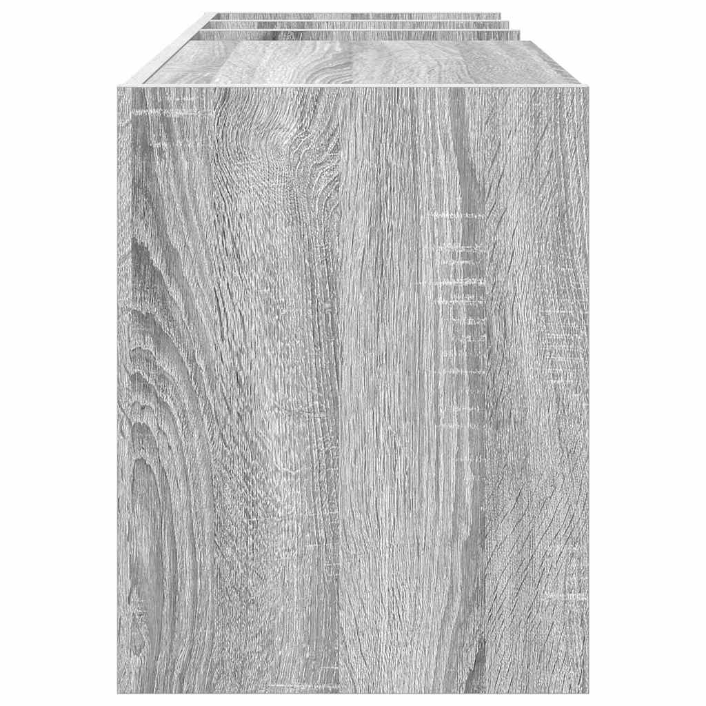 Record Cabinet Grey Sonoma 78.5 x 35 x 45 cm Engineered Wood