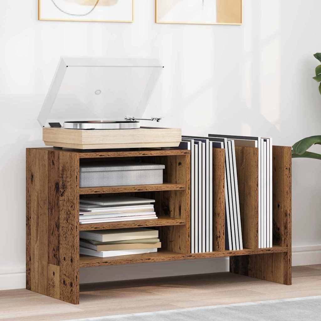 Record Cabinet Old Wood 78.5 x 35 x 45 cm Engineered Wood
