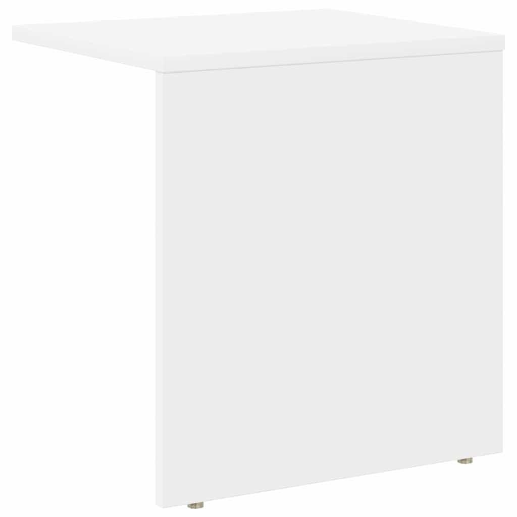 End Table White 37 x 32 x 40 cm Engineered Wood