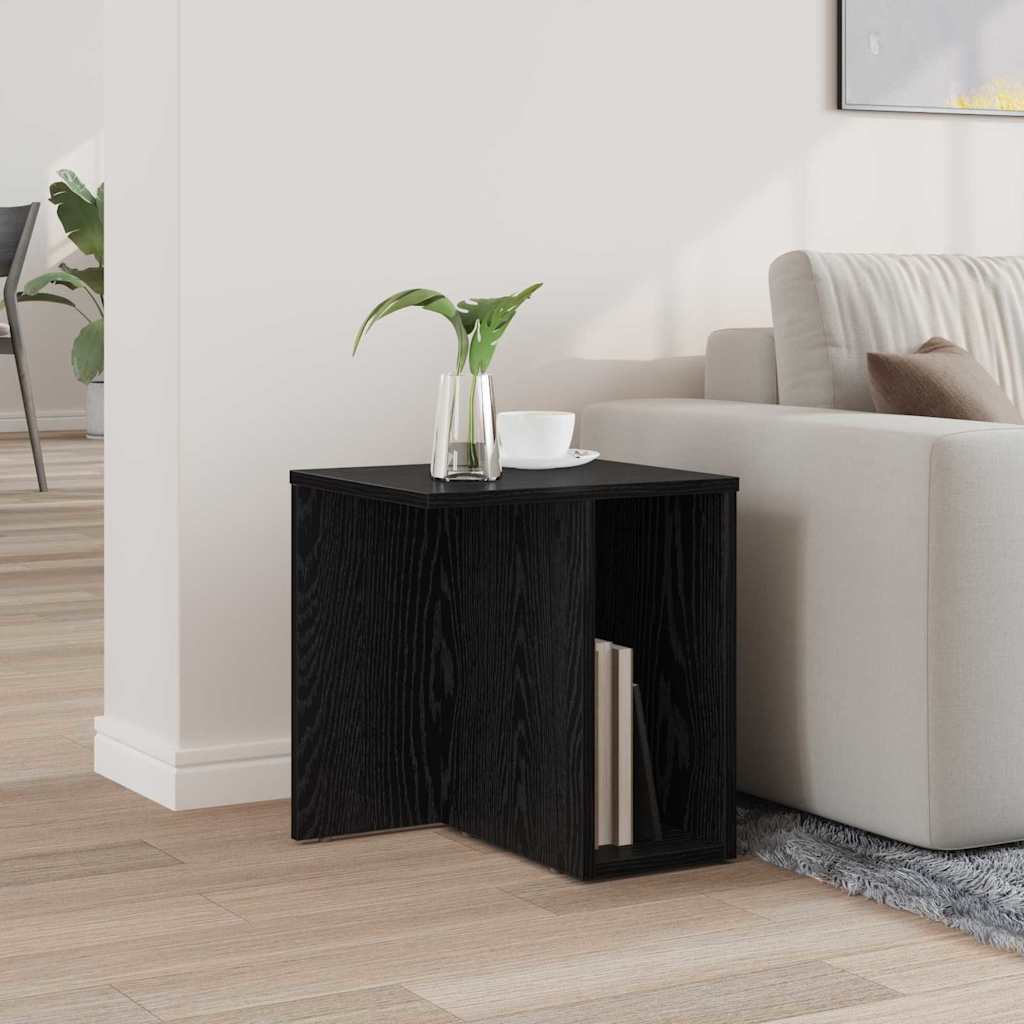End Table Black Oak 37 x 32 x 40 cm Engineered Wood