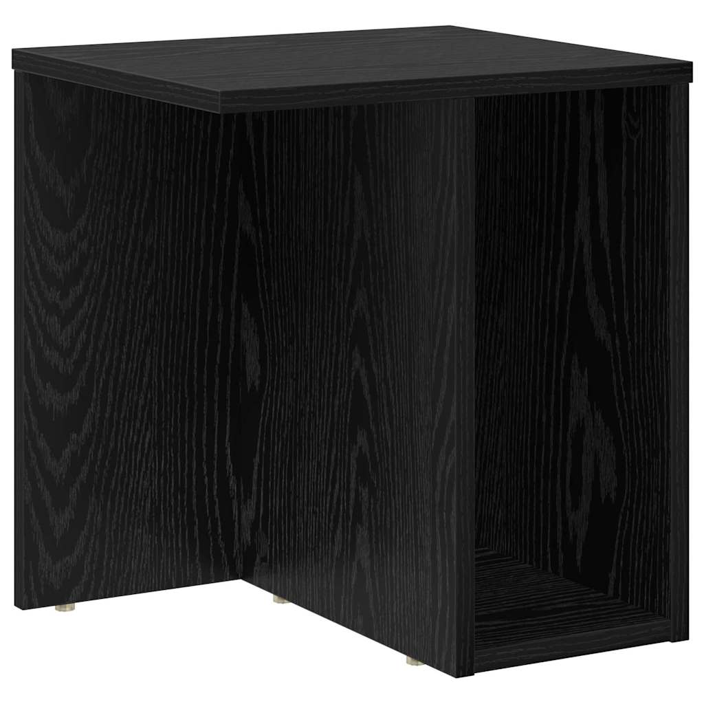 End Table Black Oak 37 x 32 x 40 cm Engineered Wood
