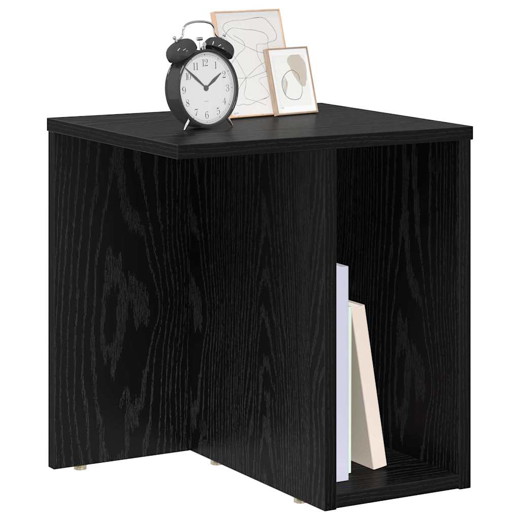 End Table Black Oak 37 x 32 x 40 cm Engineered Wood